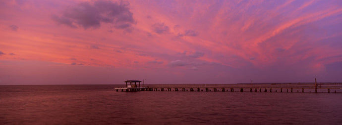 Pier over the sea, Bokeelia Pier, Bokeelia, Pine Island, Florida, USA