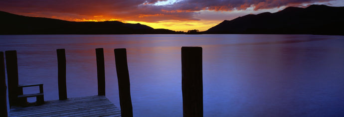 Ashness Jetty At Dusk, Sunset, England, United Kingdom