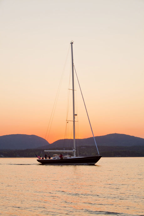 Hope M52 Yacht sailing in sea, Rhode Island, USA