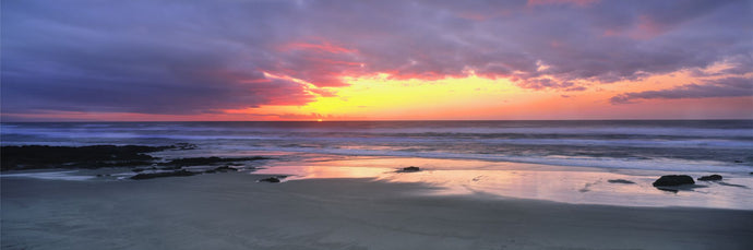 Pacific Ocean at sunset, Lane County, Oregon, USA