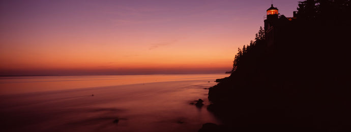 Lighthouse on the coast, Bass Head Lighthouse built 1858, Bass Harbor, Hancock County, Mount Desert Island, Maine, USA