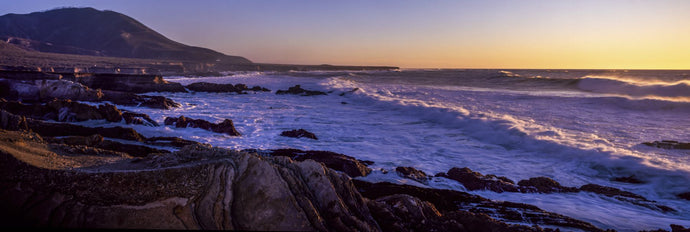 Rocky coastline at sunset, Montana de Oro State Park, Morro Bay, California, USA