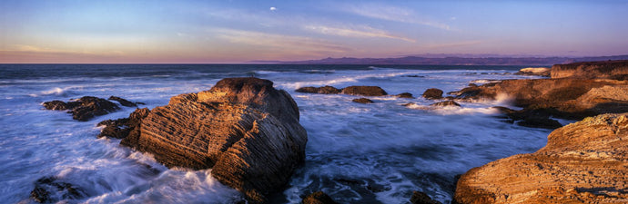 Rocky coastline at sunset, Montana de Oro State Park, Morro Bay, California, USA