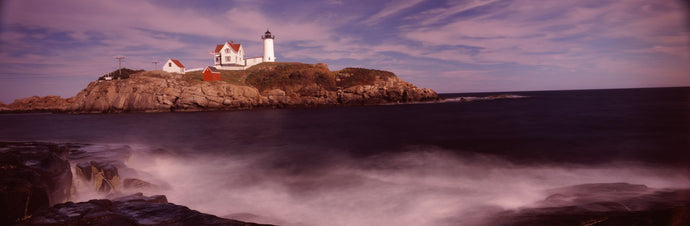 Lighthouse on the coast, Nubble Lighthouse, York, York County, Maine, USA