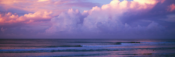 Clouds over the sea at sunset