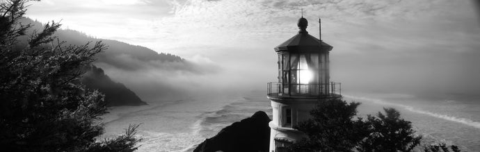 Lighthouse on a hill, Heceta Head Lighthouse, Heceta Head, Lane County, Oregon, USA