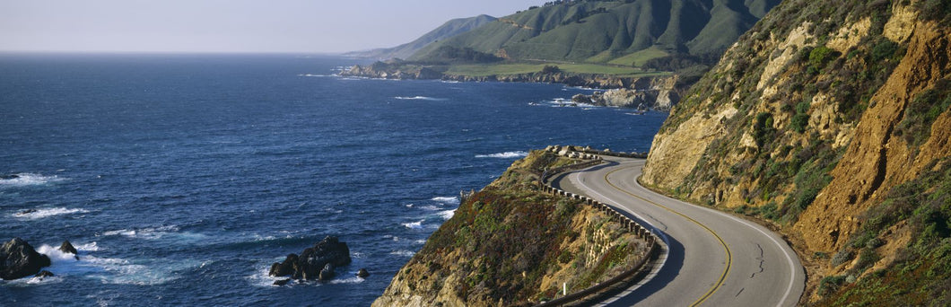 High angle view of a highway, California State Route 1, Big Sur, California, USA