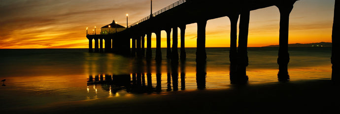 Pier in the Pacific Ocean, Manhattan Beach Pier, Manhattan Beach, Los Angeles County, California, USA