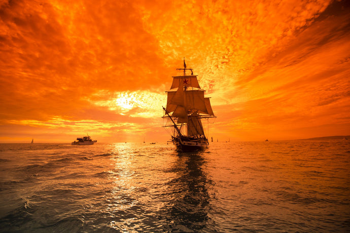 Sailboat and tall ship the Pacific Ocean, Dana Point Harbor, Dana Point, Orange County, California, USA