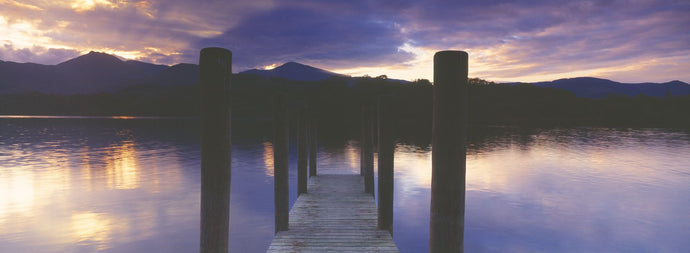 Pier on a lake, Derwentwater, Lake District, Lake District National Park, England