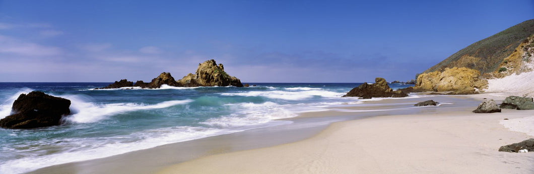 Rock formations on the beach, Pfeiffer Beach, Big Sur, California, USA